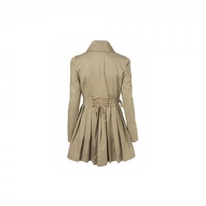 petite trench lace up back  BACK